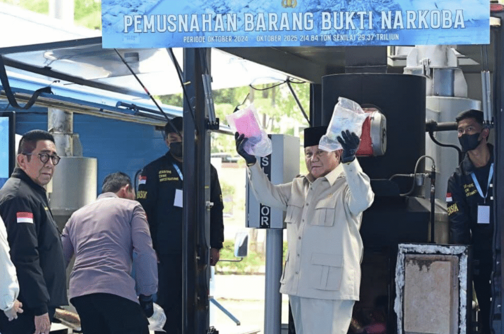 Barang Bukti Narkoba 214 Ton Dimusnahkan di Mabes Polri