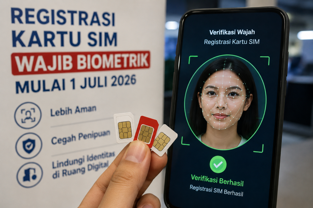 Registrasi Kartu SIM dengan Biometrik Berlaku Mulai 1 Juli 2026